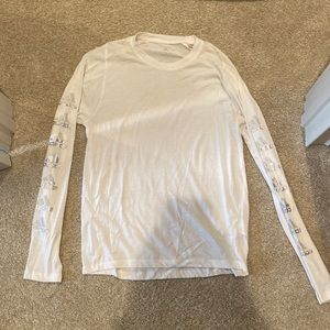 Small White Adidas Long Sleeve Shirt